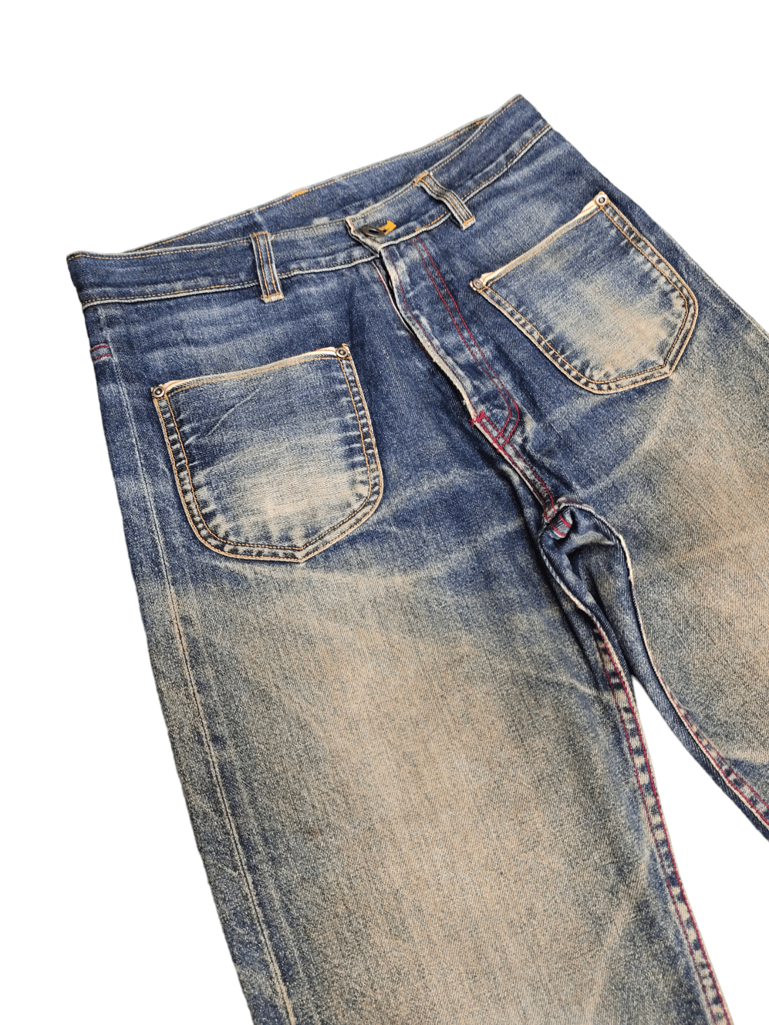 Kapital Changing Times Reversible Selvedge Denim Relaxed Orslow Size US 29 - 3 Thumbnail
