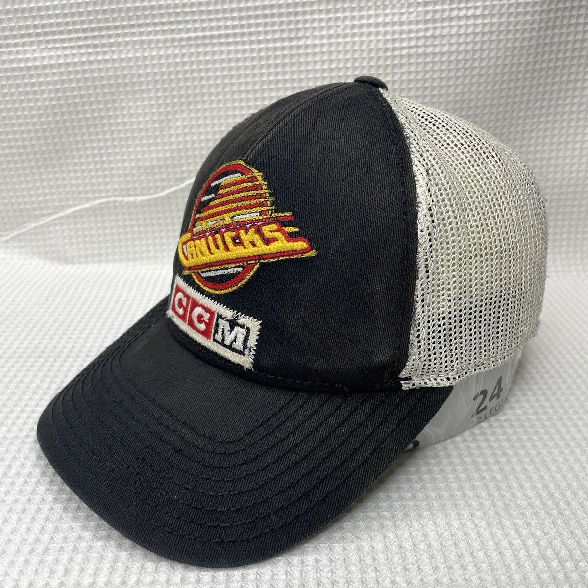 Ccm RARE. canuck x ccm trucker hat with back big logo | Grailed