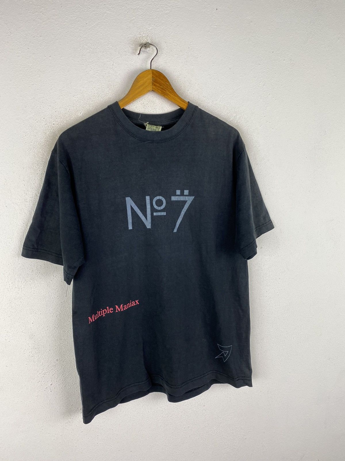 Designer × Japanese Brand Vintage Multiple Maniax No.7 Graphic T-Shirt Black 2000s Size US L / EU 52-54 / 3 - 5 Thumbnail