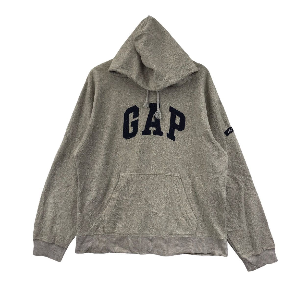 Gap Vintage GAP EMBROIDERED Logo Grey Hoodie Sweatshirt Fleece Size US M / EU 48-50 / 2 - 1 Thumbnail