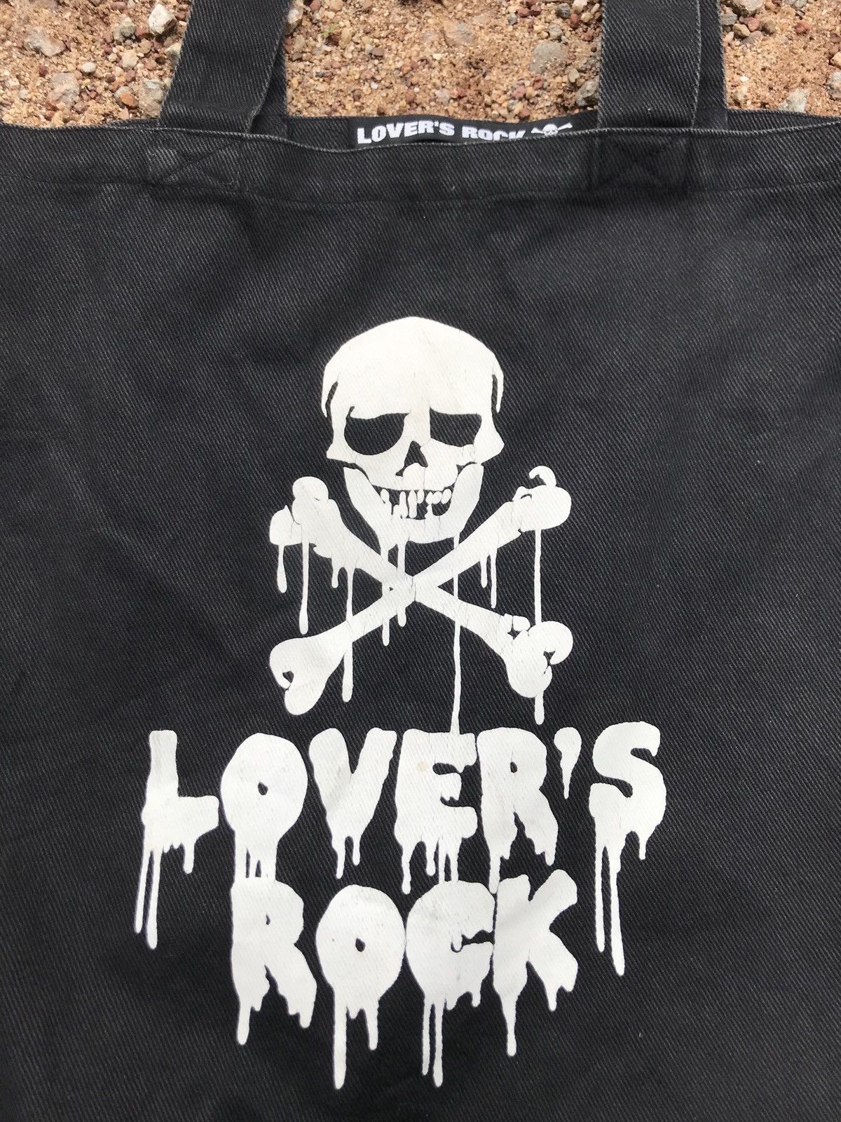 Japanese Brand × Vintage vintage rare 90s “lovers rock” skulls cross bones X totebag Size ONE SIZE - 3 Thumbnail