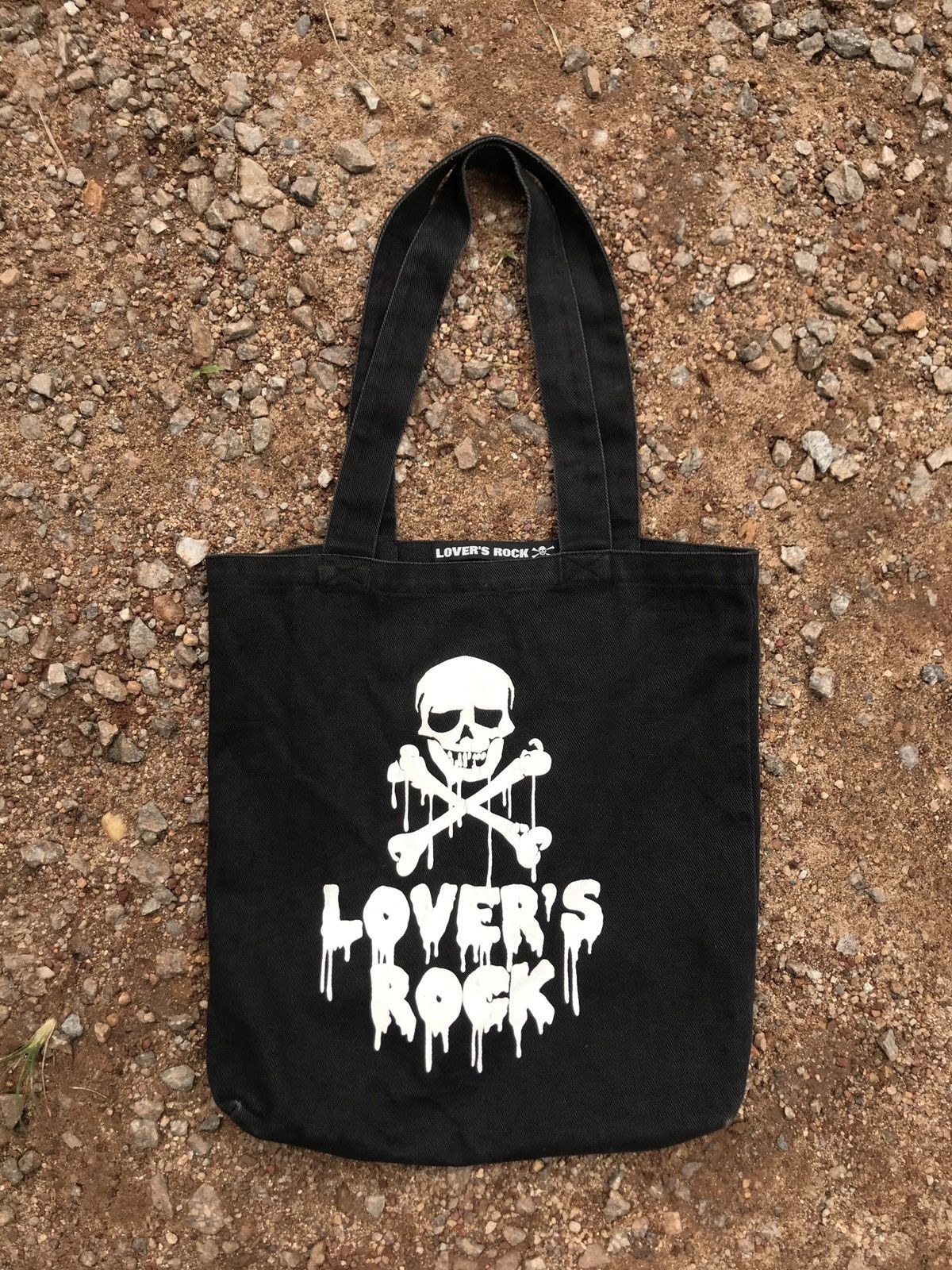 Japanese Brand × Vintage vintage rare 90s “lovers rock” skulls cross bones X totebag Size ONE SIZE - 2 Thumbnail