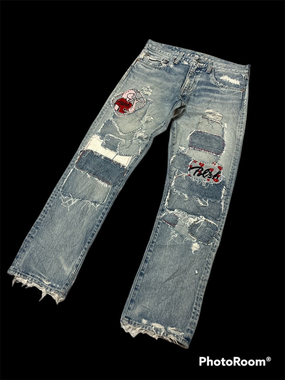 Japanese Brand Sick🔥 Japanese Brand RNA INC washer Patchwork Denim Grunge Size US 34 / EU 50 - 5 Thumbnail