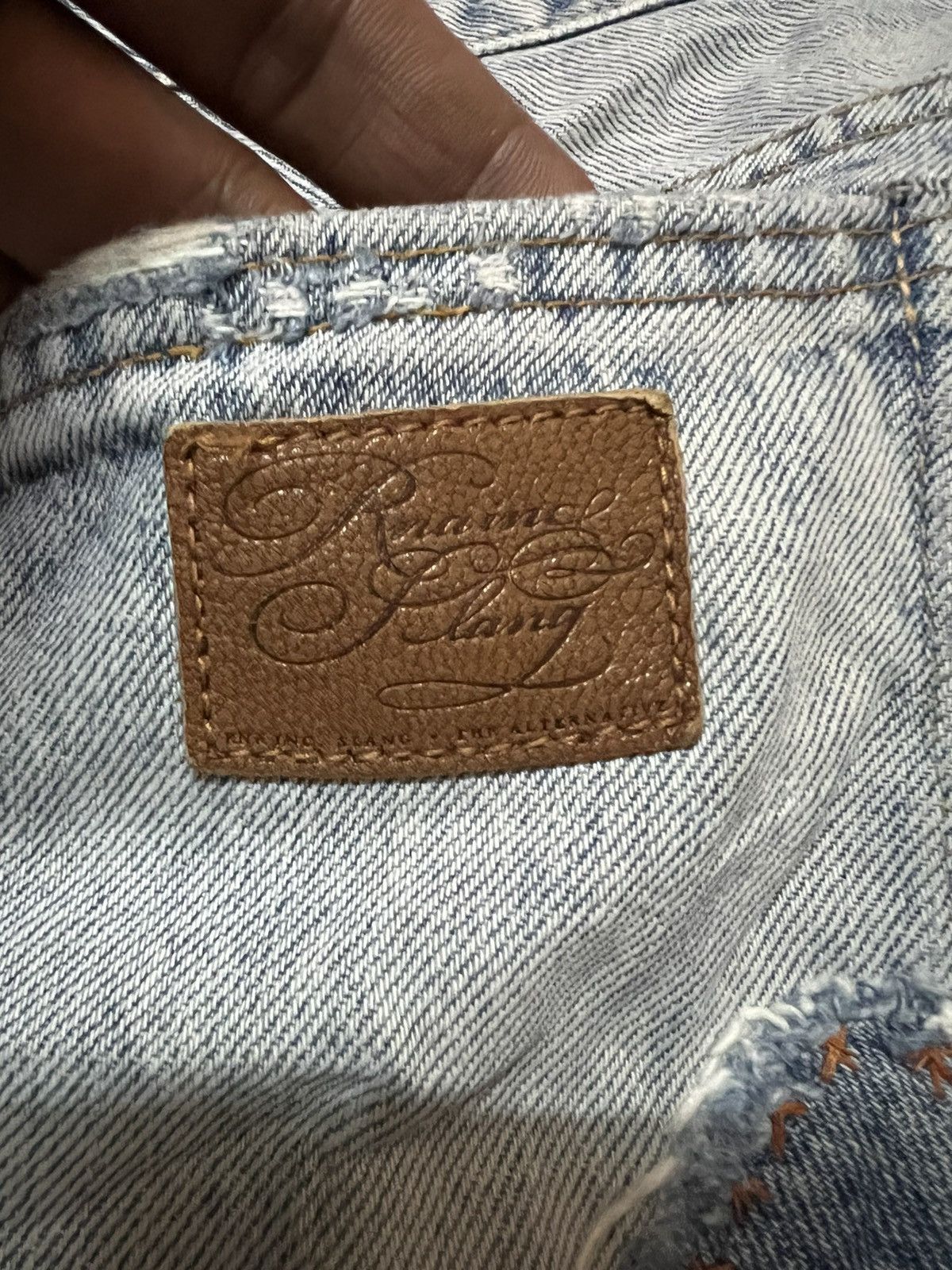 Japanese Brand Sick🔥 Japanese Brand RNA INC washer Patchwork Denim Grunge Size US 34 / EU 50 - 7 Thumbnail