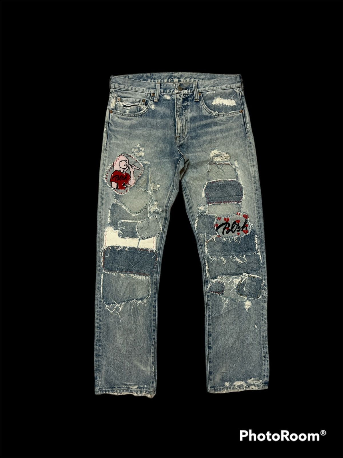 Japanese Brand Sick🔥 Japanese Brand RNA INC washer Patchwork Denim Grunge Size US 34 / EU 50 - 1 Thumbnail