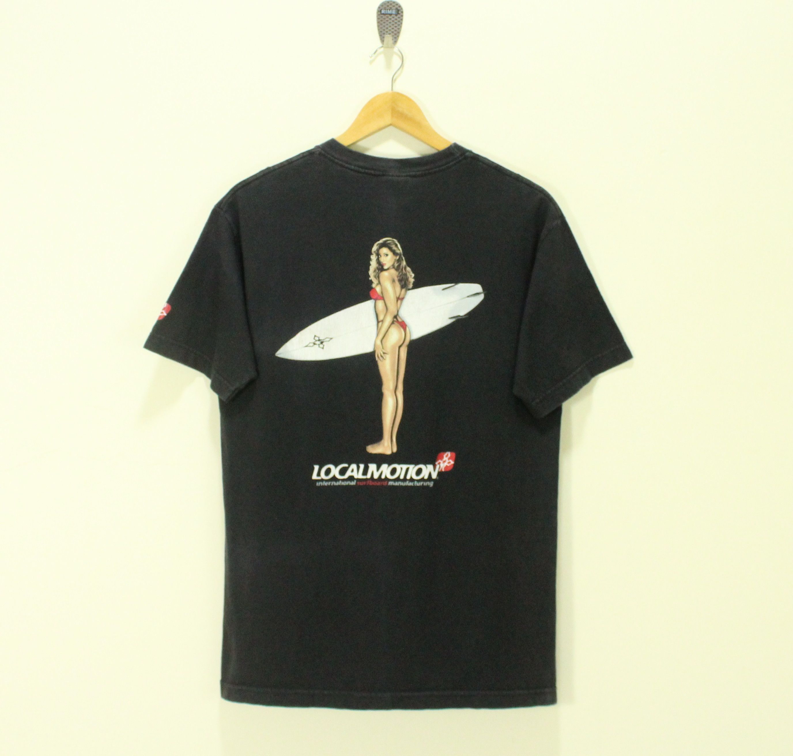 image of Surf Style x Vintage Local Motion T Shirt Surfing in Black, Men's (Size Medium)