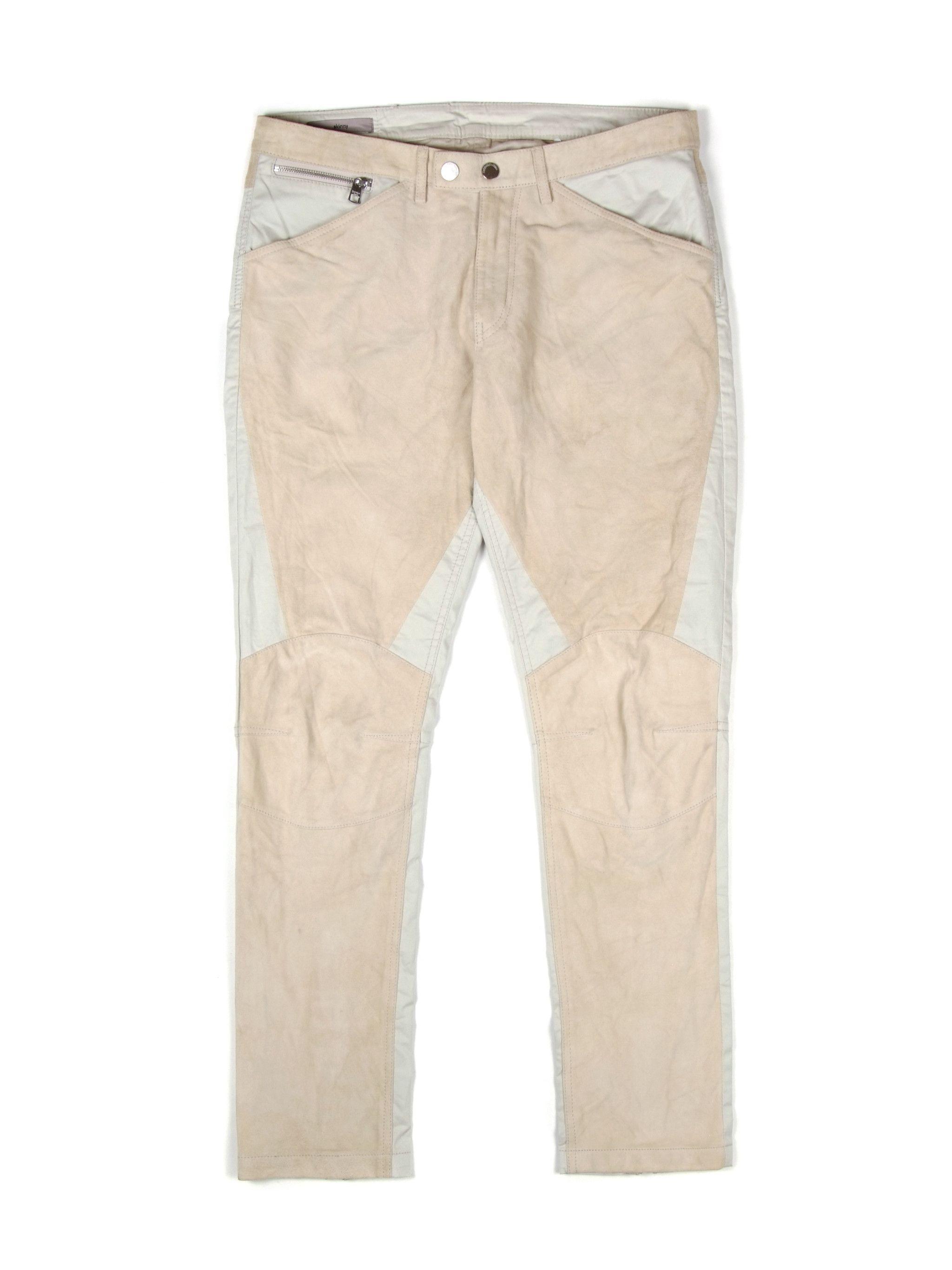 Calvin Klein × Calvin Klein 205W39NYC × Raf Simons Rare Calvin Klein Capsule Suede Zip Detail Biker Pants Size US 32 / EU 48 - 1 Thumbnail