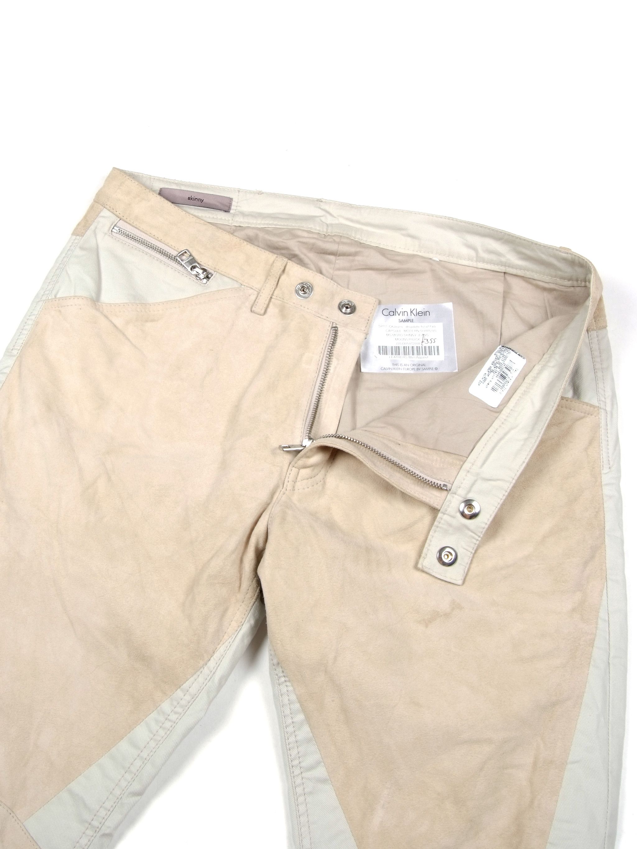 Calvin Klein × Calvin Klein 205W39NYC × Raf Simons Rare Calvin Klein Capsule Suede Zip Detail Biker Pants Size US 32 / EU 48 - 6 Thumbnail