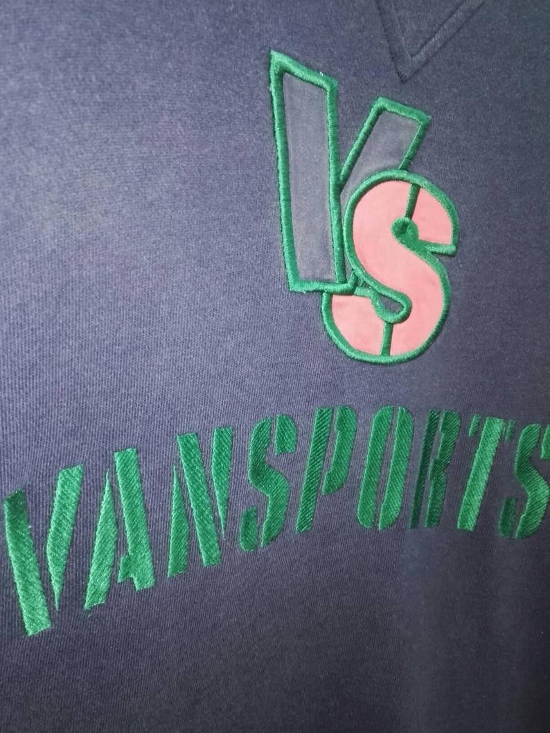 Van Vintage Sweatshirt VAN SPORTS Big Logo Embroidered (ss362) Size US L / EU 52-54 / 3 - 2 Thumbnail