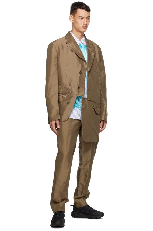 Comme des Garcons New FW2020 Khaiki Gold Pants Size US 34 / EU 50 - 2 Thumbnail