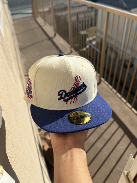 New Era 7 3/8 Los Angeles Dodgers off-white 2 two tone | Grailed
