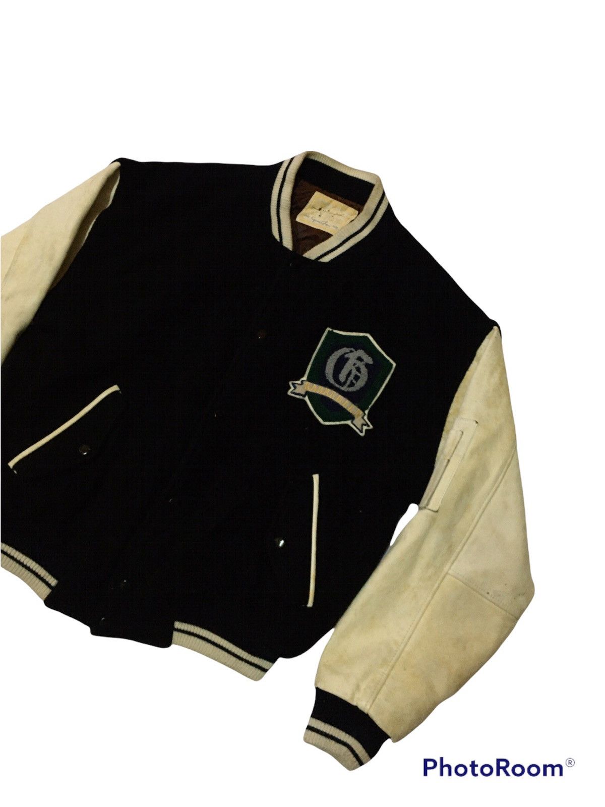 Vintage Vintage Varsity Wool Jacket GARREGLEN Size US L / EU 52-54 / 3 - 4 Thumbnail