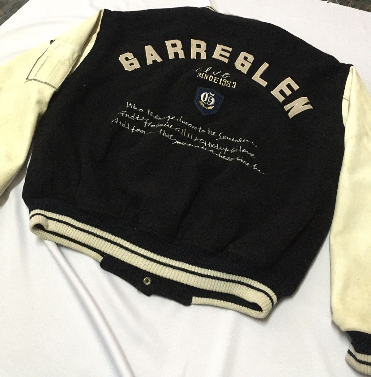 Vintage Vintage Varsity Wool Jacket GARREGLEN Size US L / EU 52-54 / 3 - 5 Thumbnail