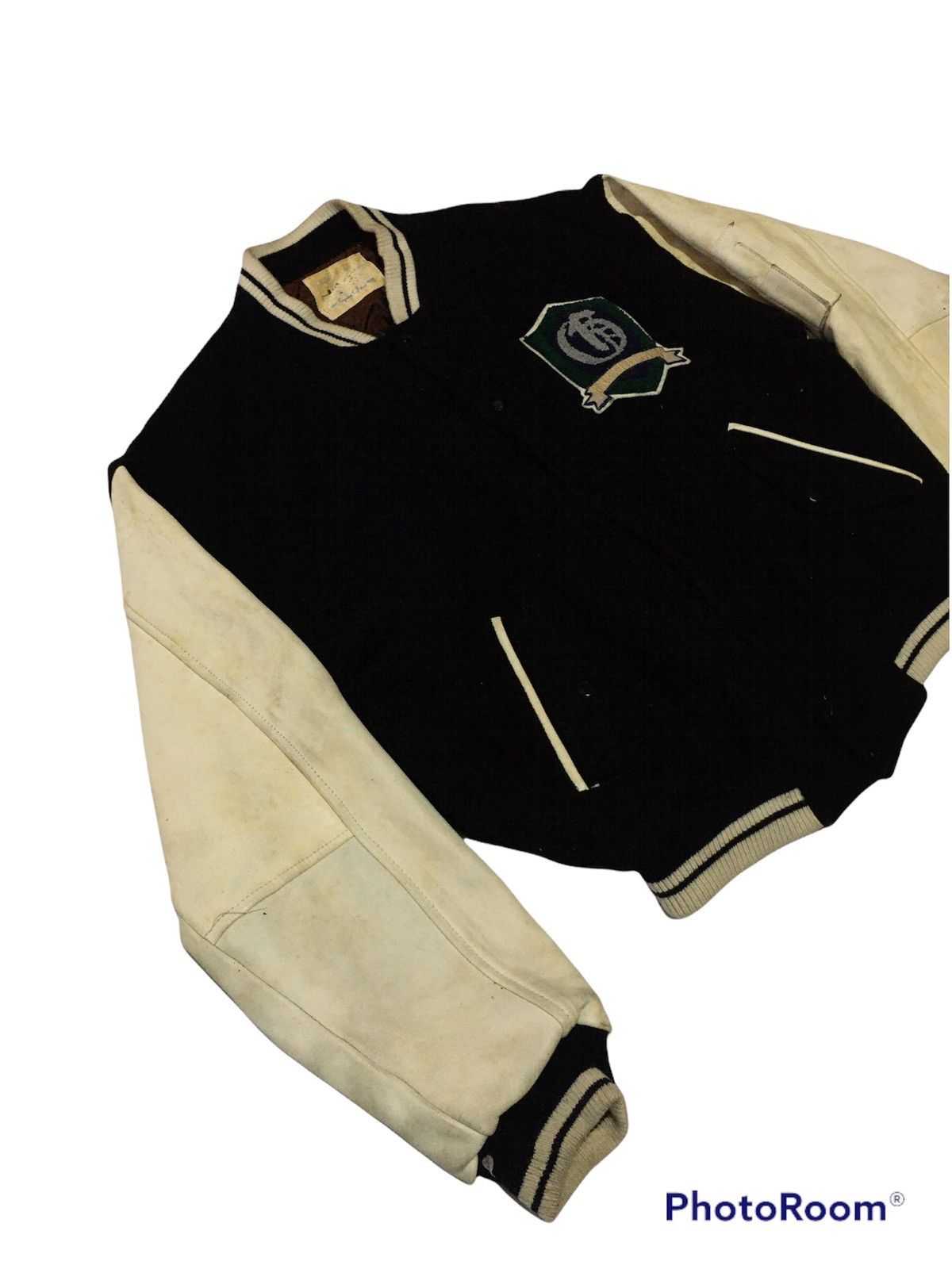 Vintage Vintage Varsity Wool Jacket GARREGLEN Size US L / EU 52-54 / 3 - 3 Thumbnail