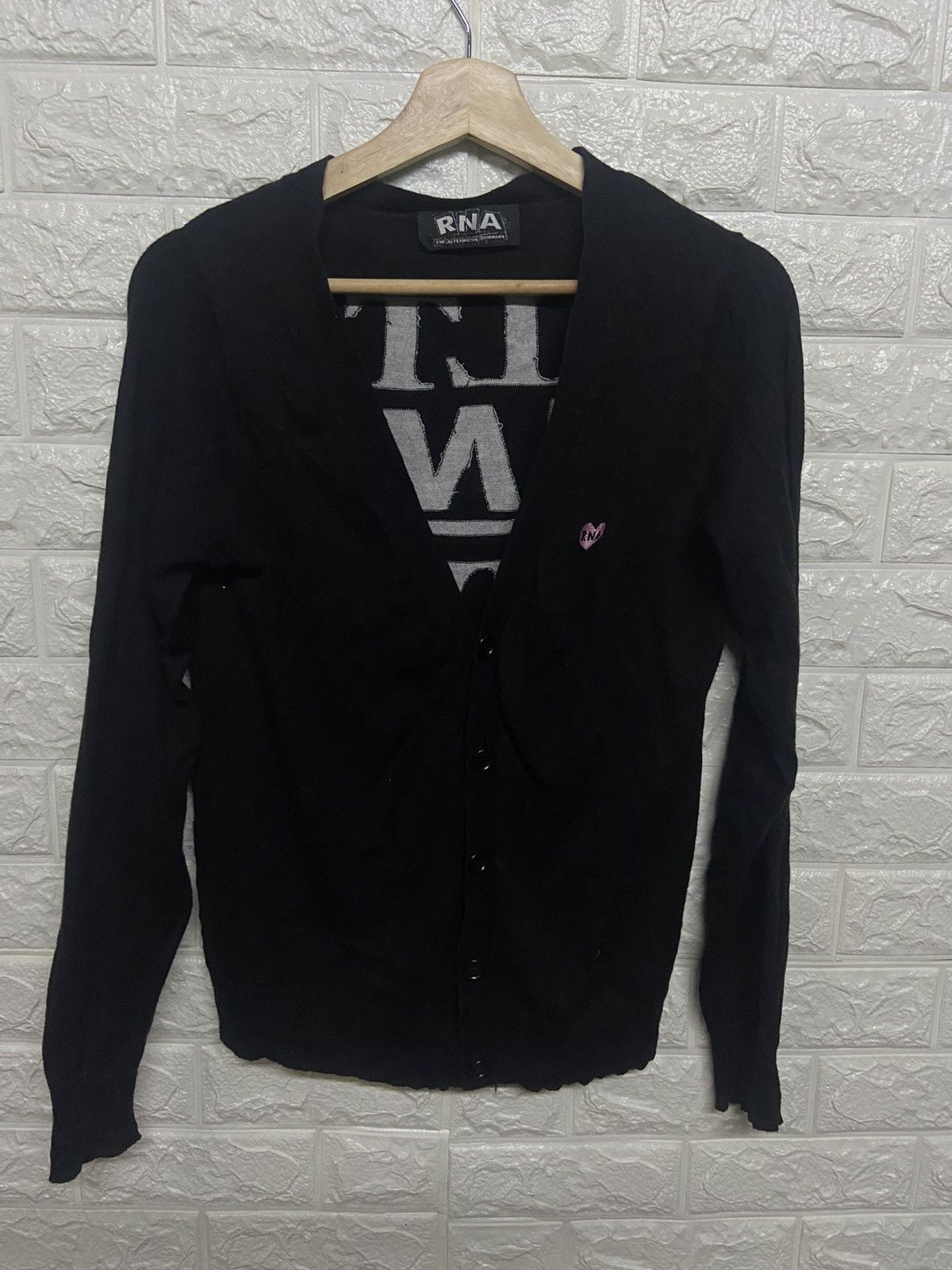 Japanese Brand RNA Alternative Syndrome Big Logo Cardigan Size US M / EU 48-50 / 2 - 2 Thumbnail