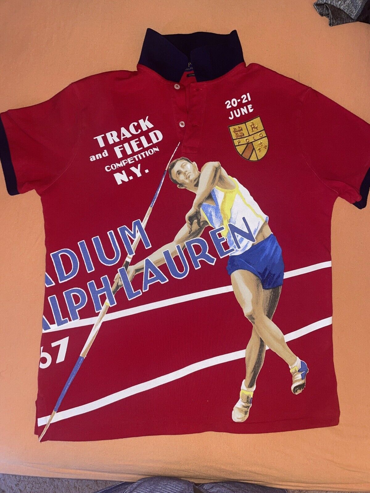 Polo Ralph Lauren Track & Field Chariots Stadium Polo LARGE