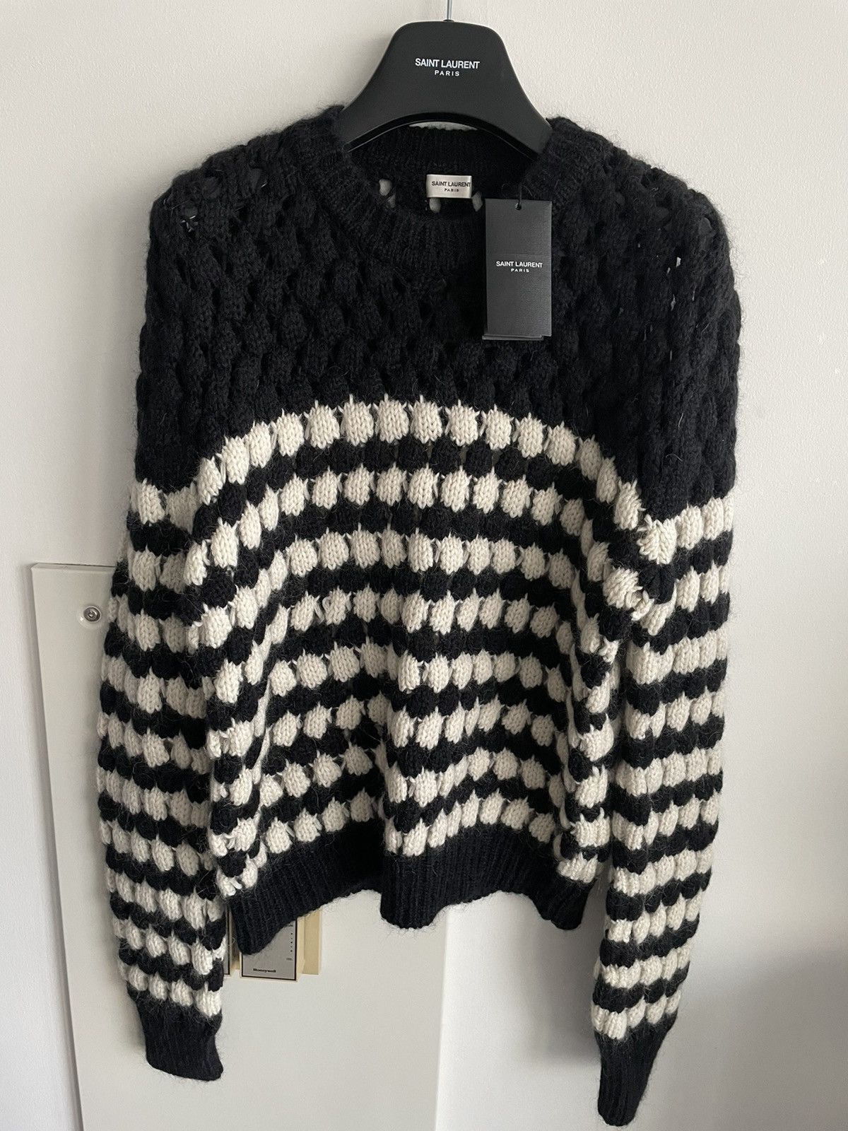 Hedi Slimane × Saint Laurent Paris × Yves Saint Laurent $1,500 NEW Super Runway Limited Edition Alpaca Wool Sweater Size US L / EU 52-54 / 3 - 3 Thumbnail
