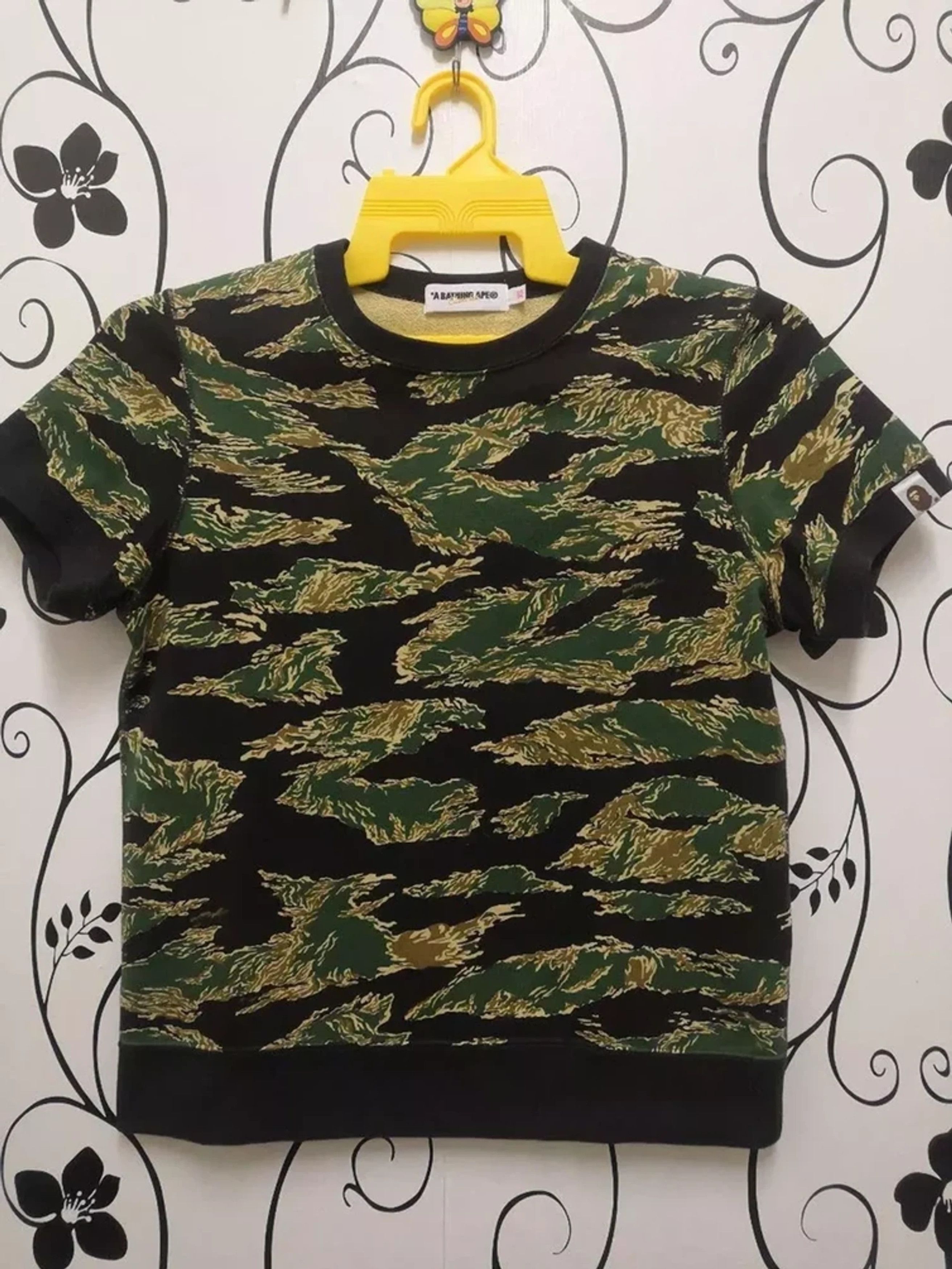 image of A Bathing Ape Bape Camo Sweatshirt Short Sleeve Full Print, Women's (Size XS)