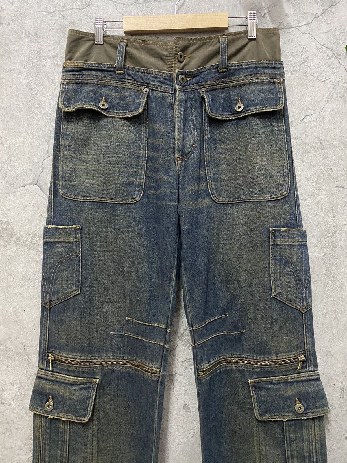 Dolce & Gabbana SS 2003 Dolce & Gabanna Reconstructed Cargo Zipper Denim Size US 32 / EU 48 - 4 Thumbnail