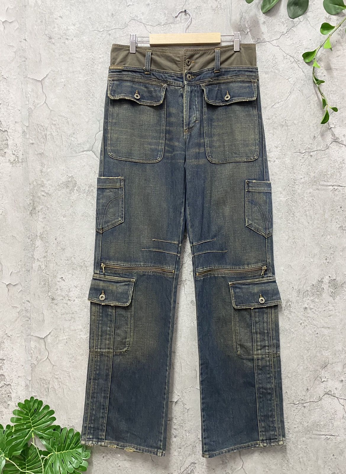 Dolce & Gabbana SS 2003 Dolce & Gabanna Reconstructed Cargo Zipper Denim Size US 32 / EU 48 - 1 Thumbnail