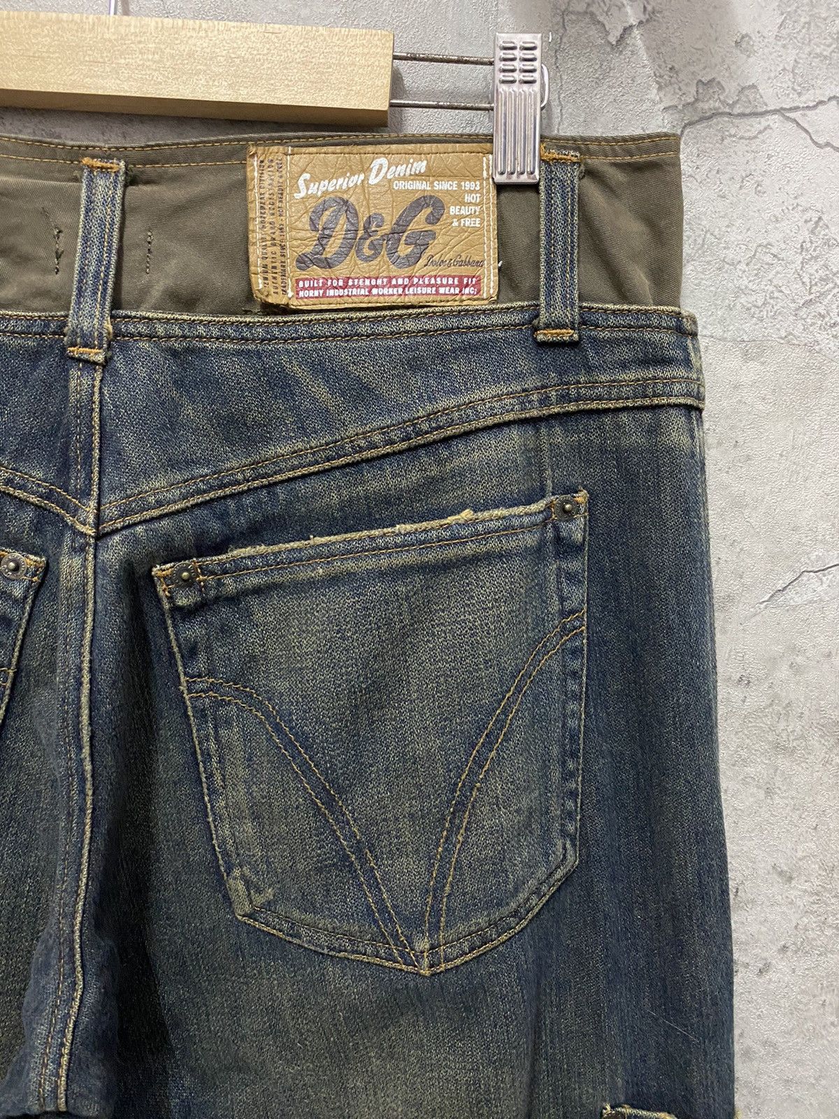 Dolce & Gabbana SS 2003 Dolce & Gabanna Reconstructed Cargo Zipper Denim Size US 32 / EU 48 - 19 Thumbnail