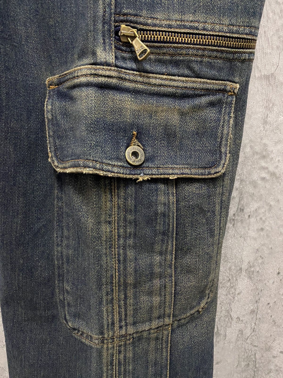 Dolce & Gabbana SS 2003 Dolce & Gabanna Reconstructed Cargo Zipper Denim Size US 32 / EU 48 - 15 Thumbnail