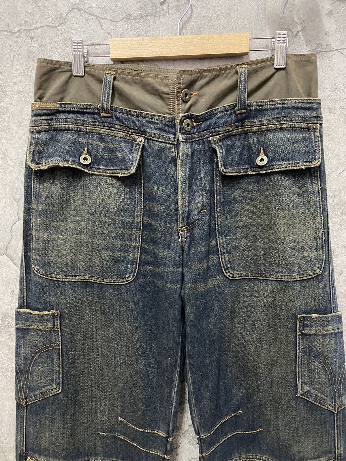 Dolce & Gabbana SS 2003 Dolce & Gabanna Reconstructed Cargo Zipper Denim Size US 32 / EU 48 - 7 Thumbnail
