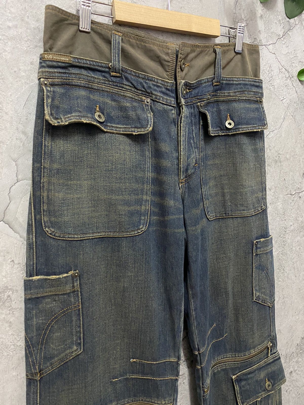 Dolce & Gabbana SS 2003 Dolce & Gabanna Reconstructed Cargo Zipper Denim Size US 32 / EU 48 - 6 Thumbnail
