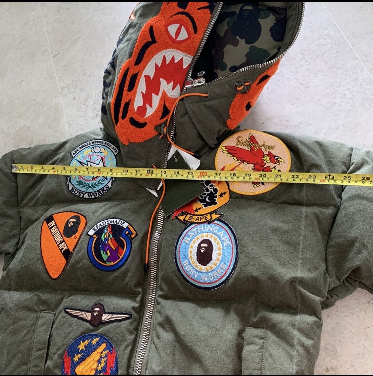 Bape × READYMADE Bape x Readymade oversize Tiger Hoodie Down Jacket Size US XXL / EU 58 / 5 - 9 Thumbnail