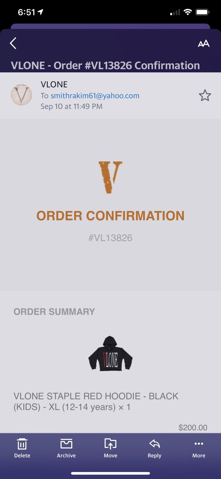 Vlone LAST ONE‼️ KIDS Vlone Staple Hoodie (KIDS SIZE XL) Size US XL / EU 56 / 4 - 8 Thumbnail