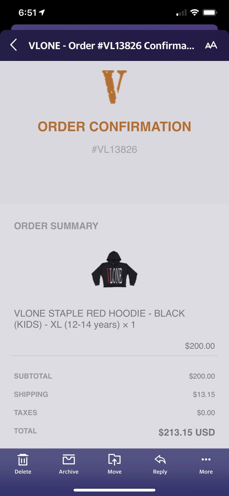 Vlone LAST ONE‼️ KIDS Vlone Staple Hoodie (KIDS SIZE XL) Size US XL / EU 56 / 4 - 9 Thumbnail