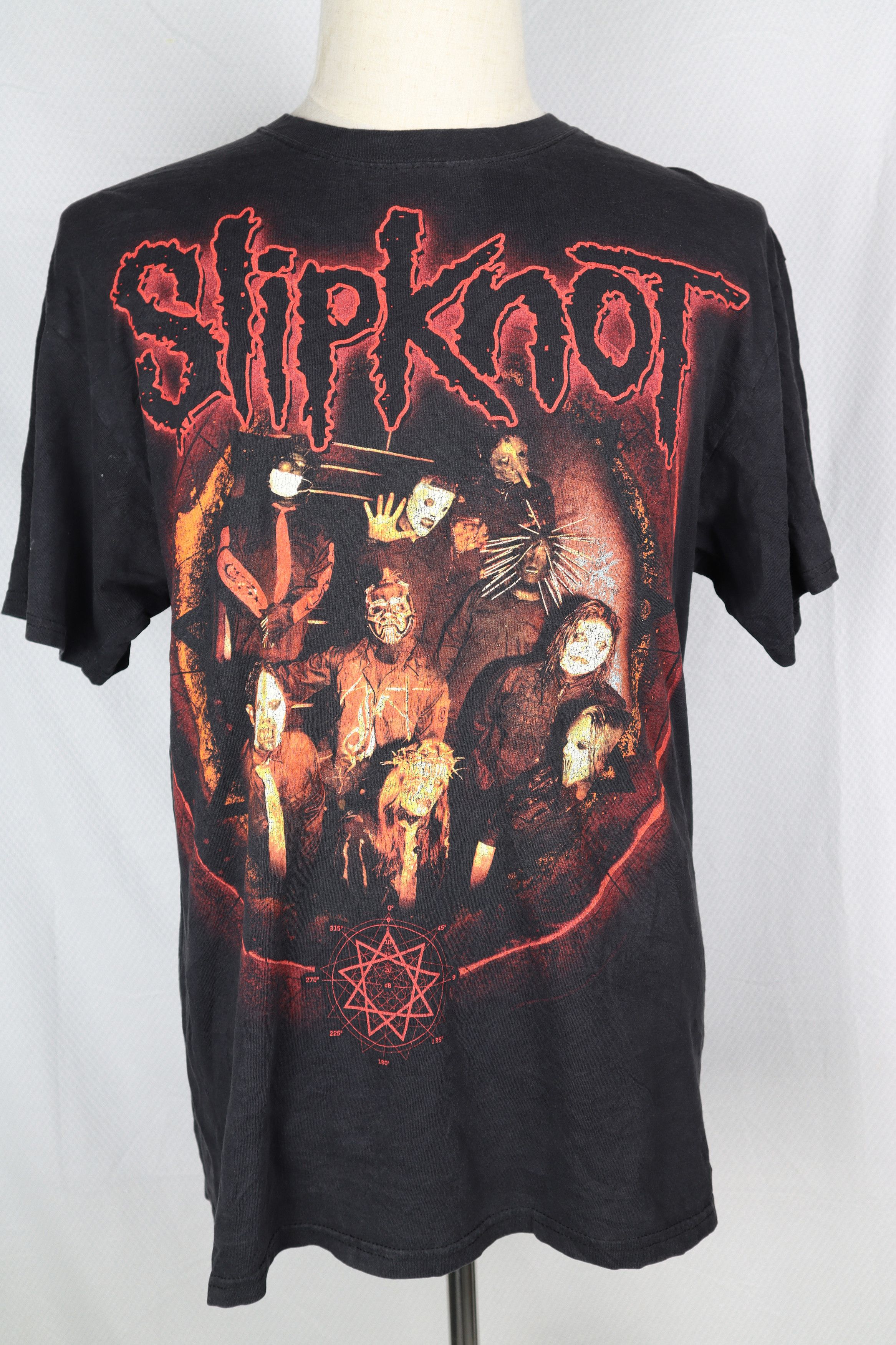 Slipknot Band T-shirt, Band T, Men's L size cotton black type Vintage Second Hand