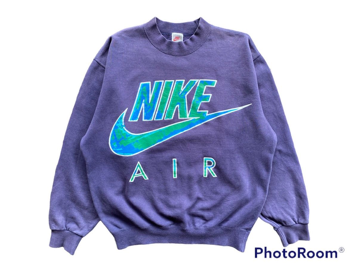 💥RARE💥Vintage 90s NIKE AIR Big Swoosh “Grey Tag” Jumper
