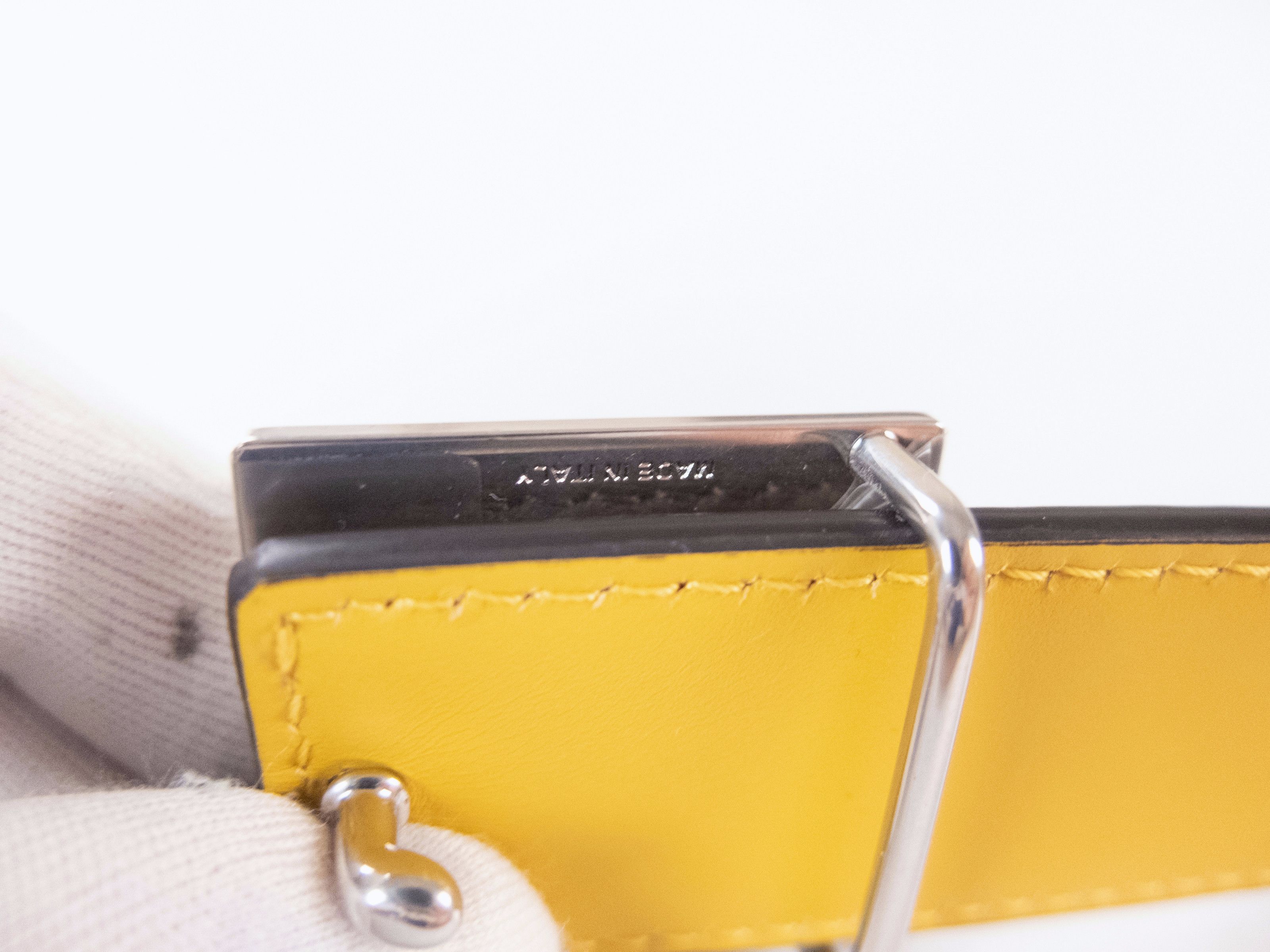 Fendi FENDI brown & yellow reversible FF monogram buckle belt 90 Size 34 - 7 Thumbnail