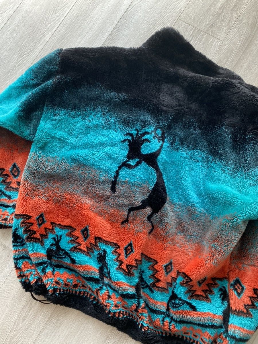 Japanese Brand × Vintage Vintage Bear Ridge Kokopelli pattern fleece sweatshirt Size US L / EU 52-54 / 3 - 8 Thumbnail