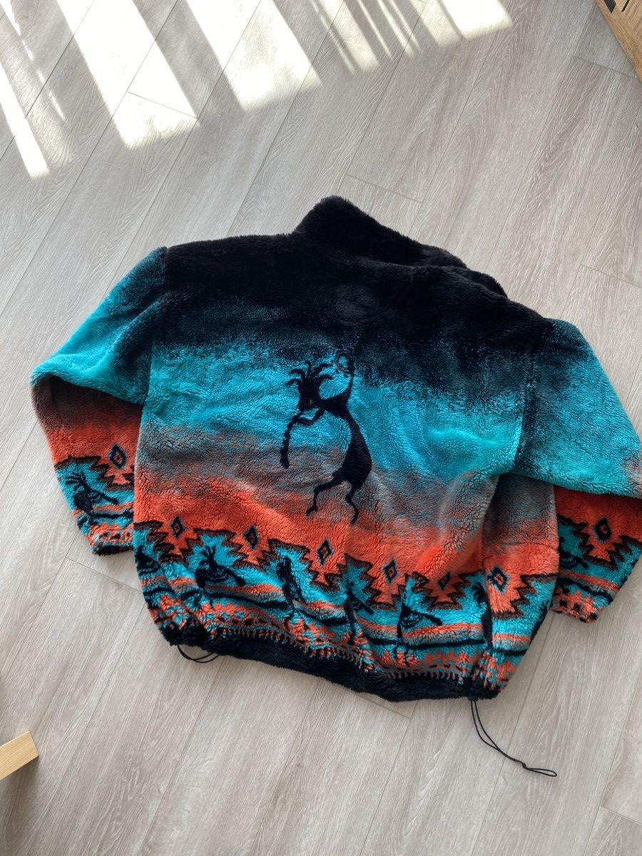 Japanese Brand × Vintage Vintage Bear Ridge Kokopelli pattern fleece sweatshirt Size US L / EU 52-54 / 3 - 10 Thumbnail