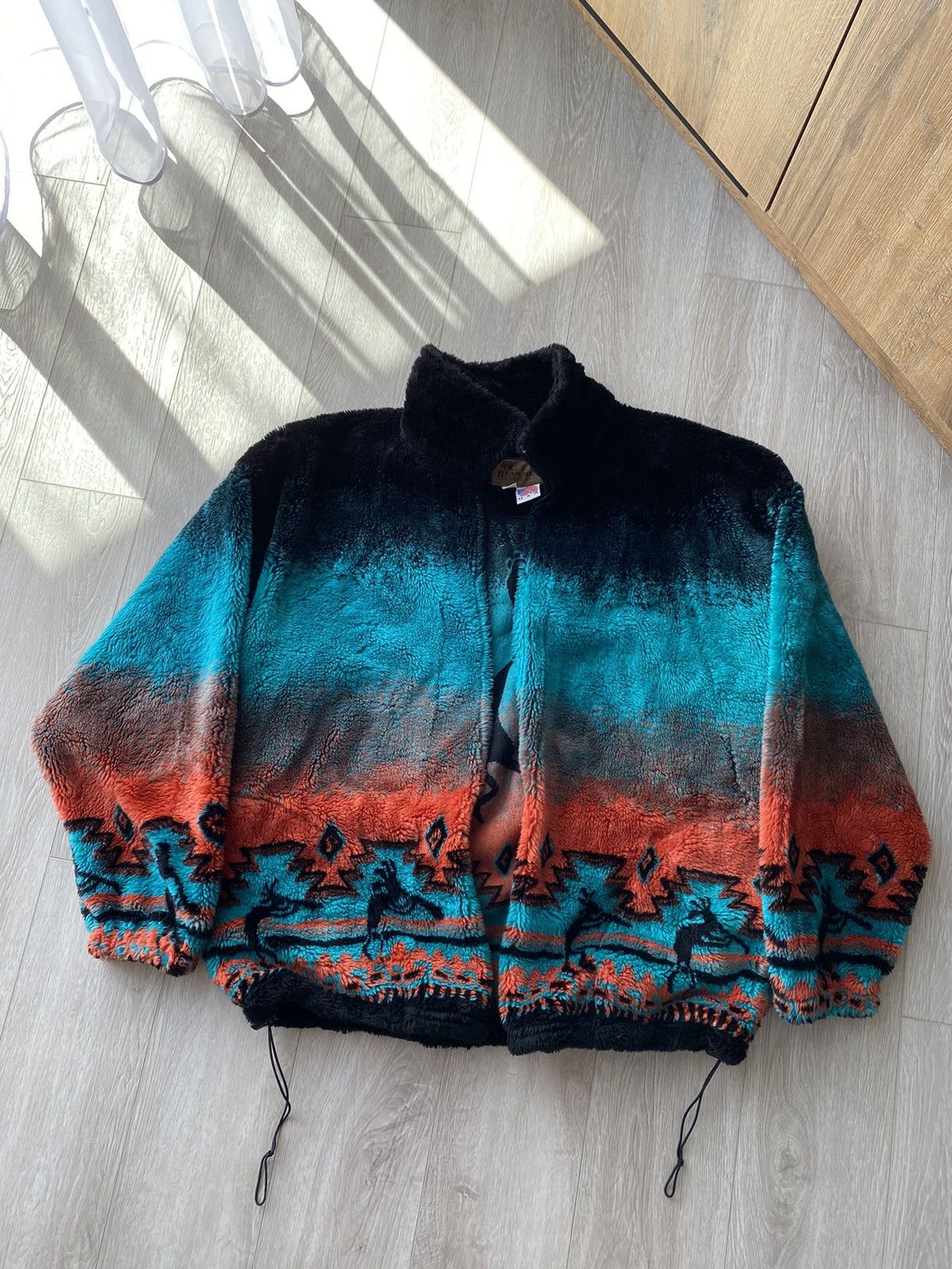 Japanese Brand × Vintage Vintage Bear Ridge Kokopelli pattern fleece sweatshirt Size US L / EU 52-54 / 3 - 1 Thumbnail