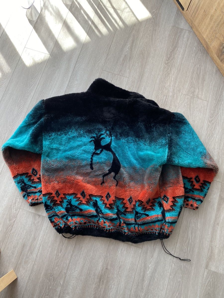 Japanese Brand × Vintage Vintage Bear Ridge Kokopelli pattern fleece sweatshirt Size US L / EU 52-54 / 3 - 7 Thumbnail