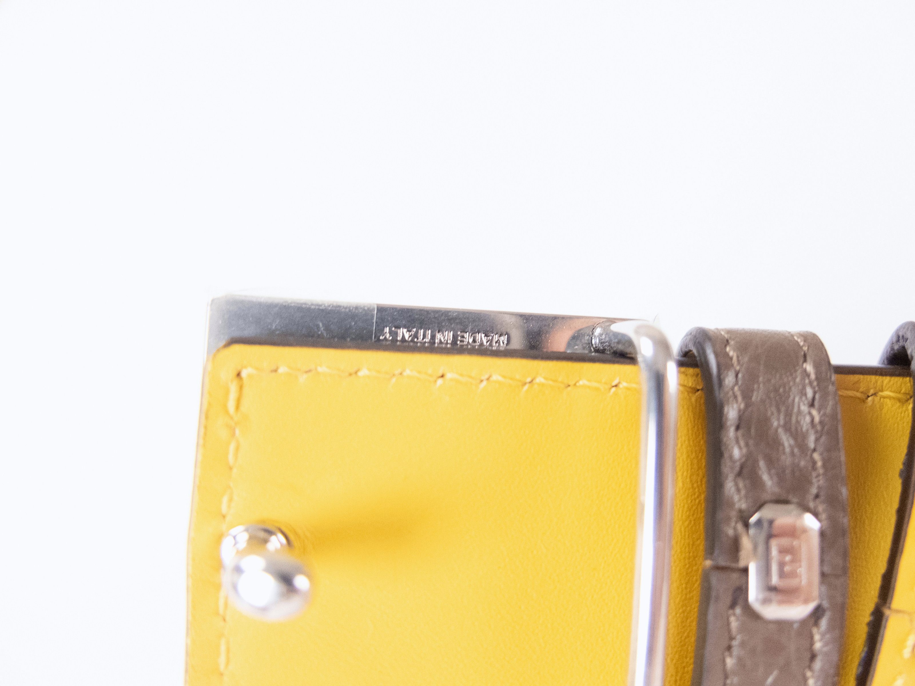 Fendi FENDI brown & yellow reversible FF monogram buckle belt 95 Size 36 - 6 Thumbnail