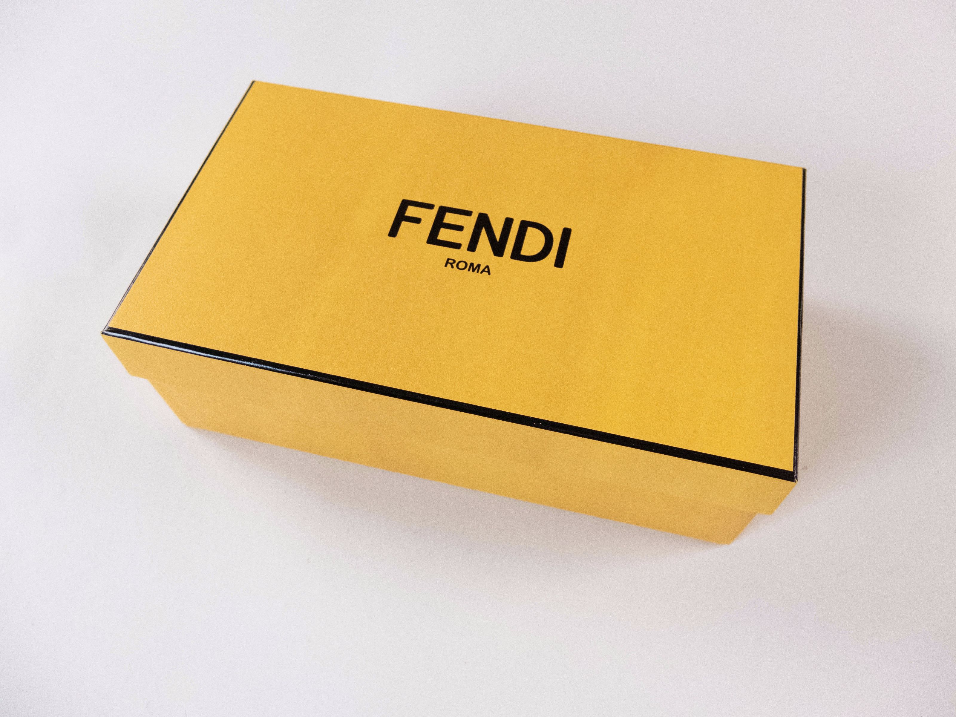 Fendi FENDI brown & yellow reversible FF monogram buckle belt 95 Size 36 - 8 Thumbnail