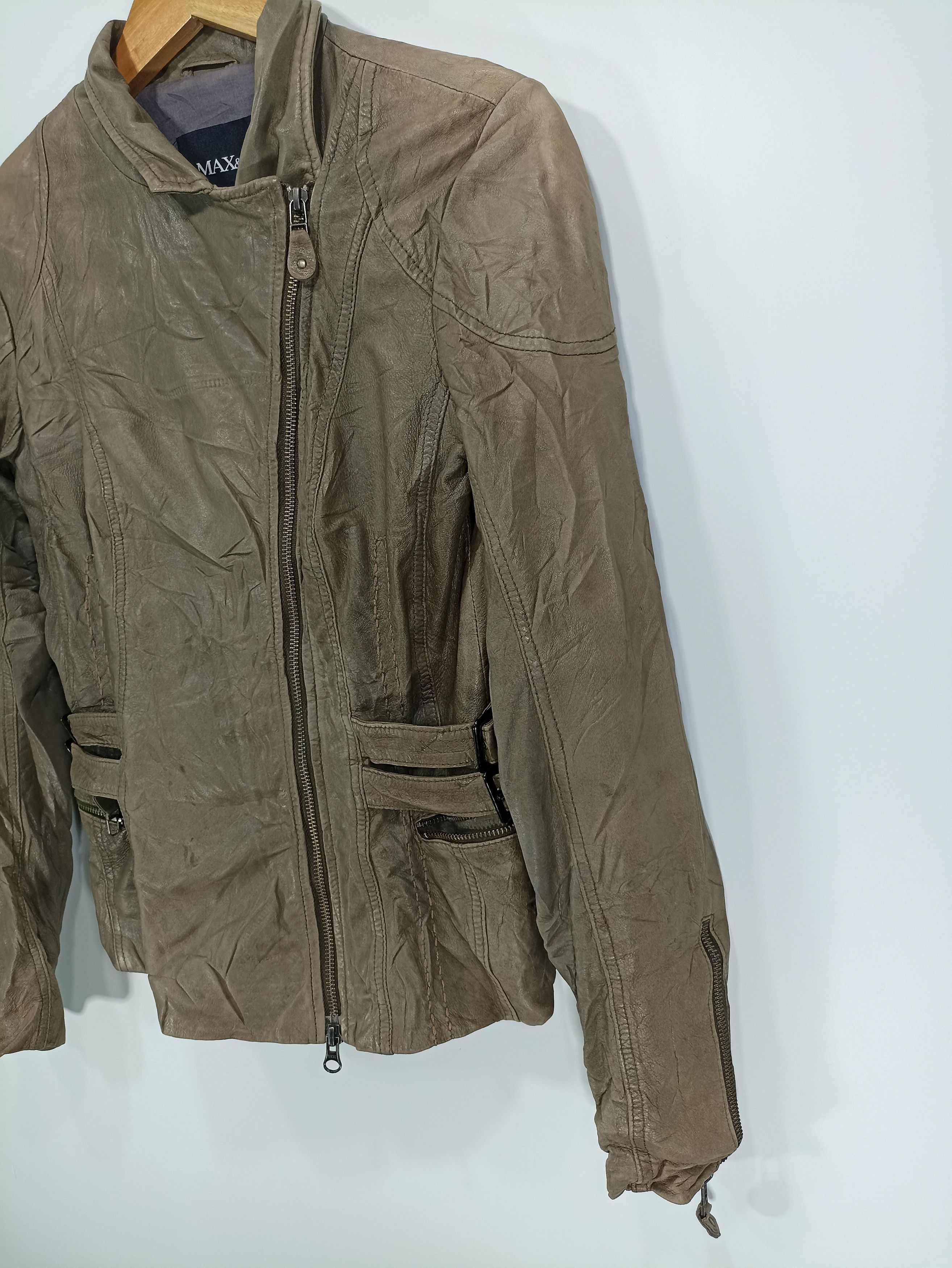 MAX&Co. × Vintage Vintage Max & Co Leather Jacket Size M / US 6-8 / IT 42-44 - 2 Thumbnail