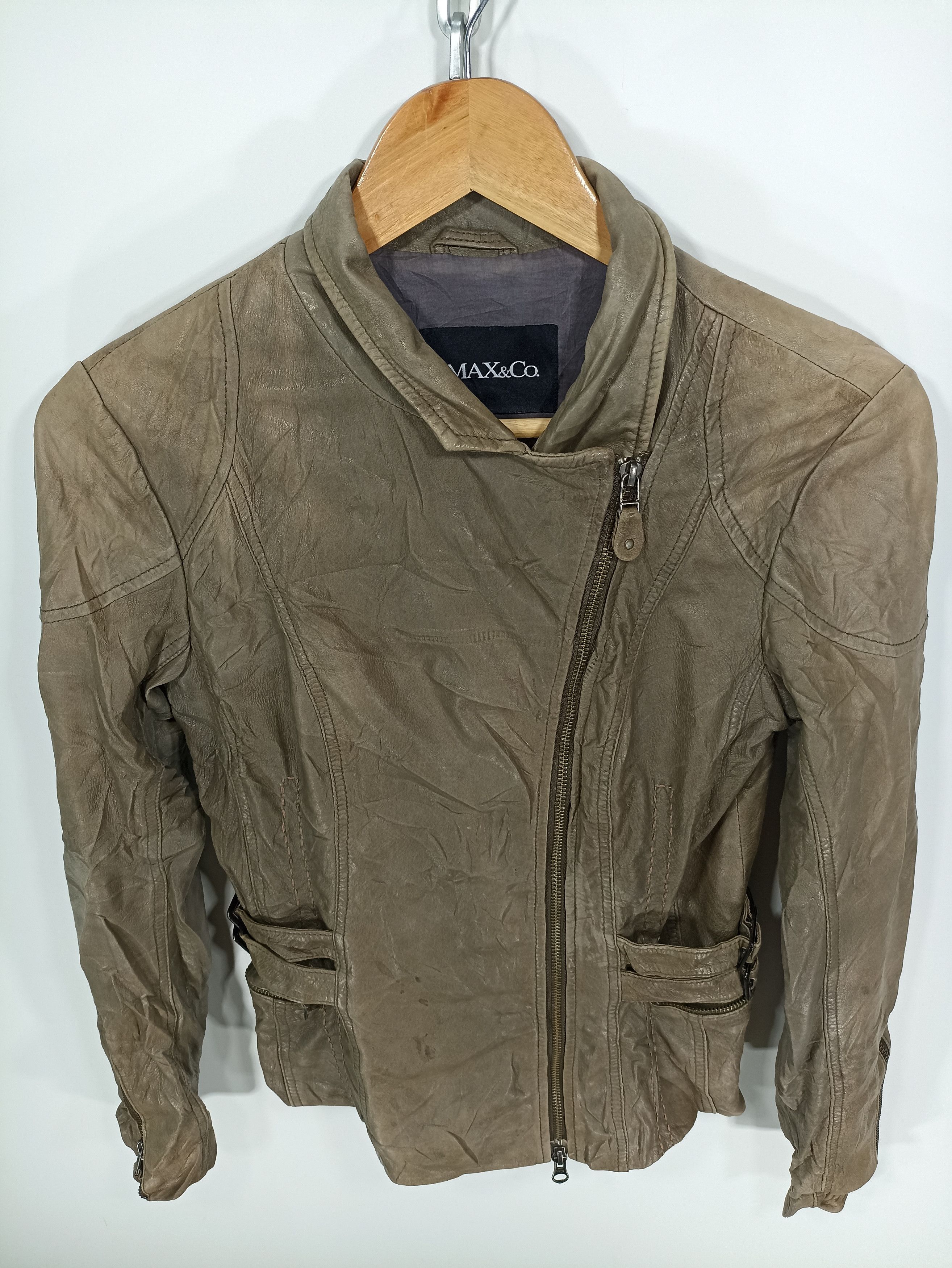 MAX&Co. × Vintage Vintage Max & Co Leather Jacket Size M / US 6-8 / IT 42-44 - 7 Thumbnail