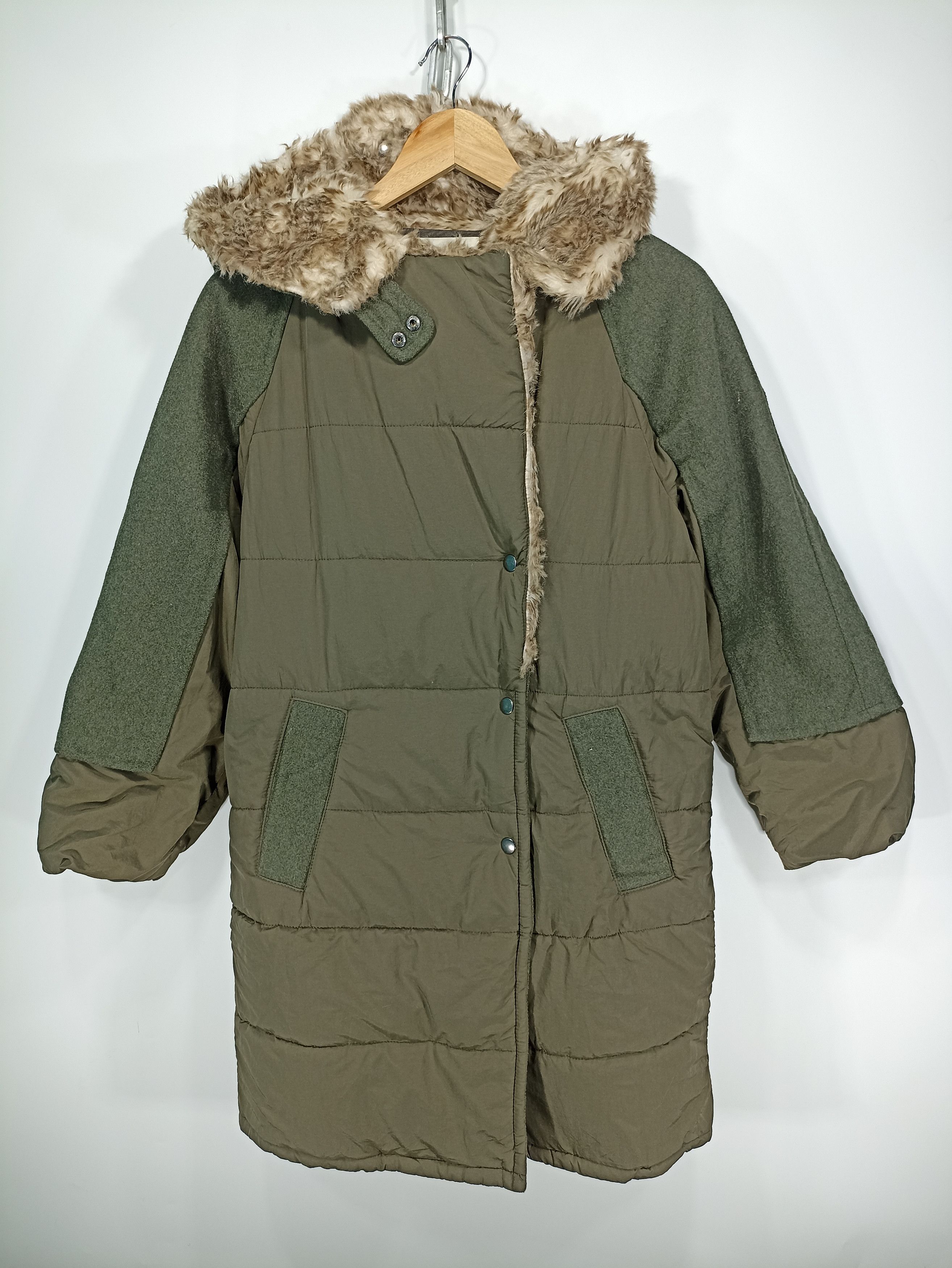 Designer × If Six Was Nine × Japanese Brand Ozoc patch wool goose down faux fur hoodie Size US M / EU 48-50 / 2 - 2 Thumbnail