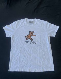 Stussy Bear T Shirt White | Grailed