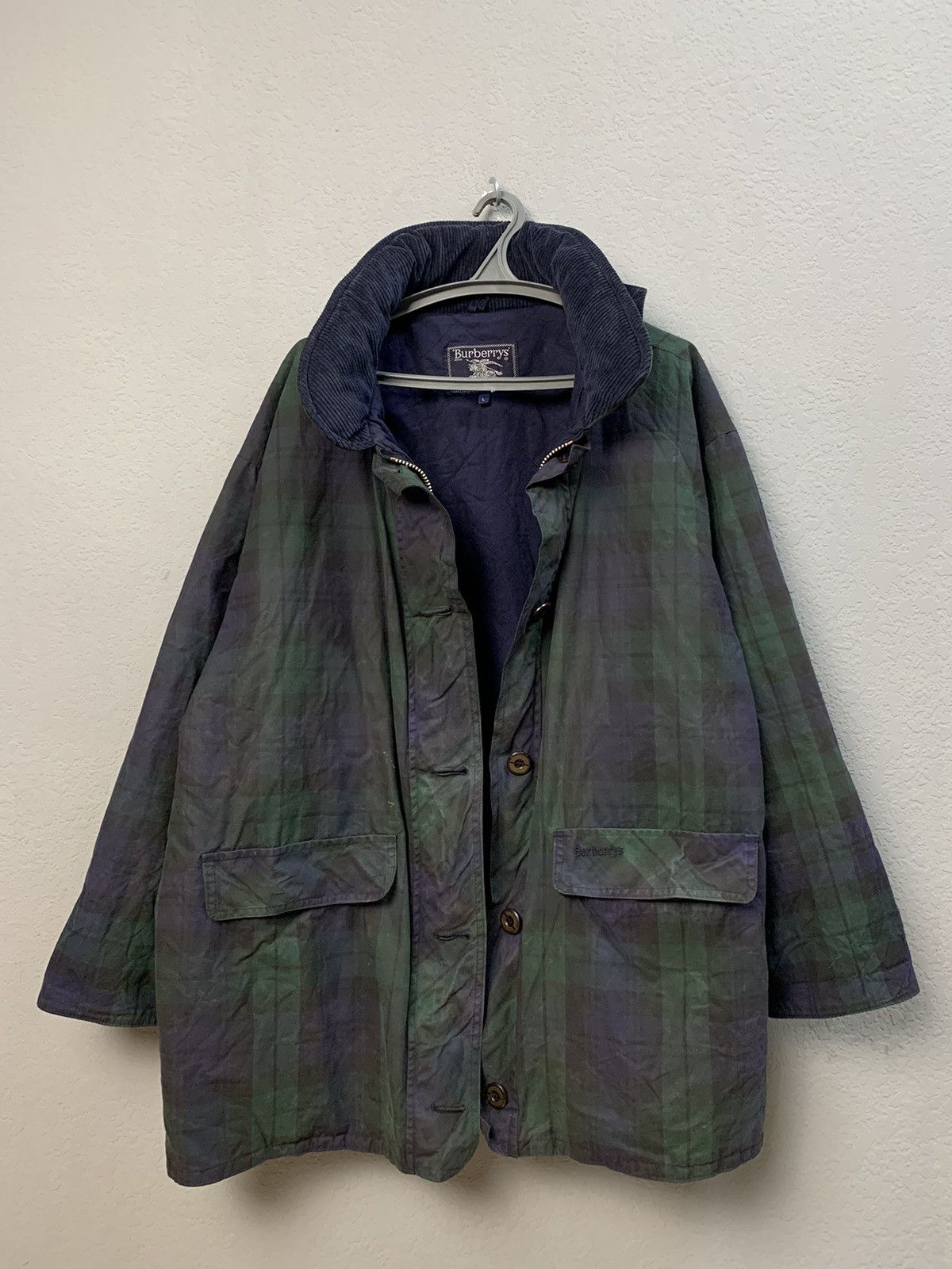 image of Vintage Burberrys Jacket Wax Trench Burberry 90's Y2K, Men's (Size Large)