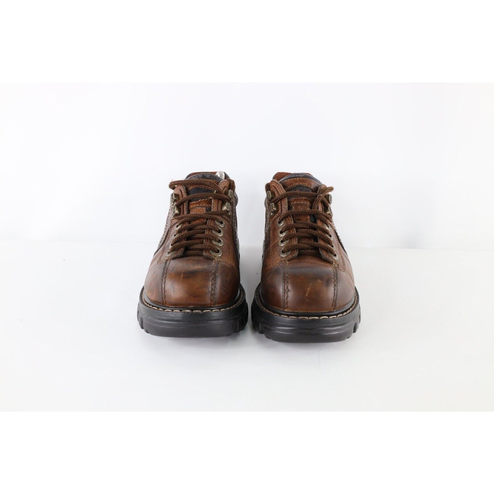 Vintage Vintage Grunge Goth Distressed Leather Chunky Platform Shoes Size US 8 / EU 41 - 2 Thumbnail