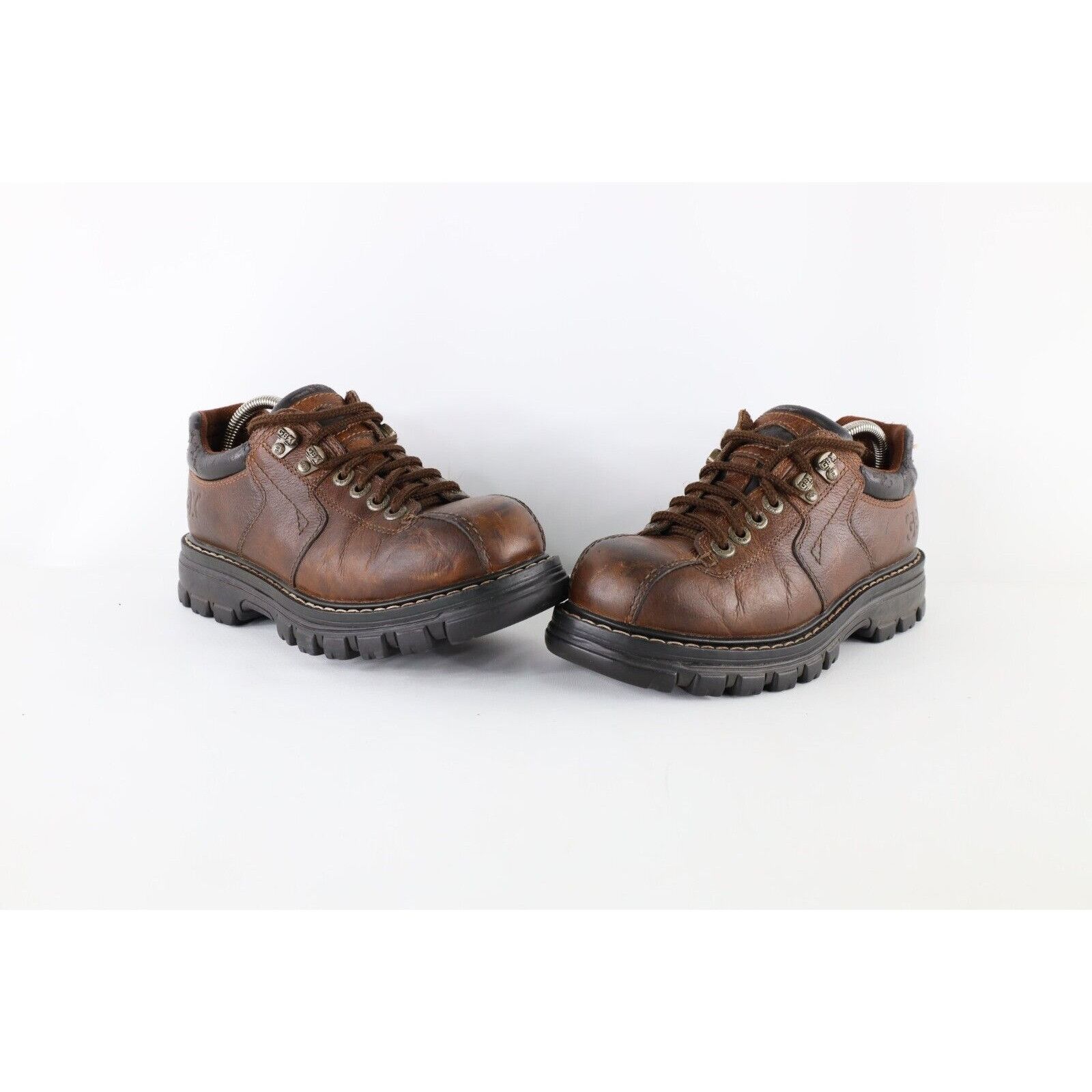 Vintage Vintage Grunge Goth Distressed Leather Chunky Platform Shoes Size US 8 / EU 41 - 1 Thumbnail