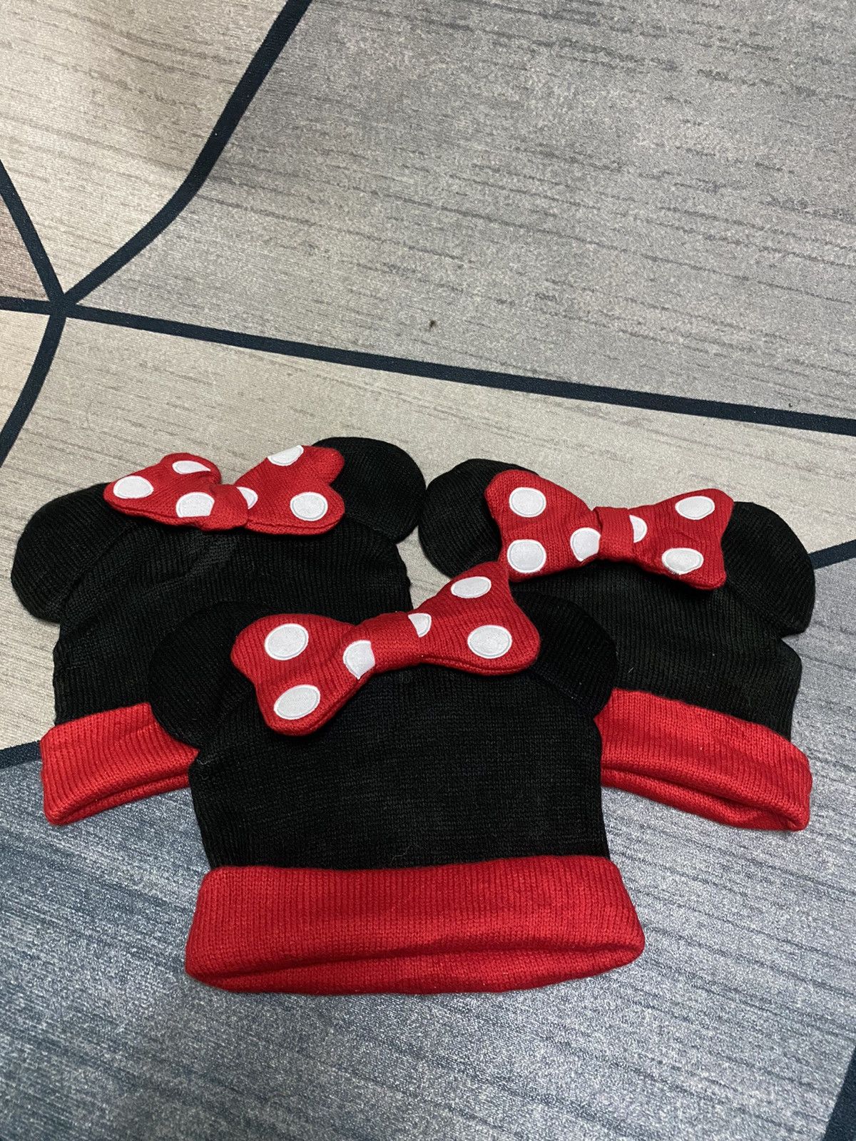 Disney × Vintage MINNIE MOUSE 3 Pieces Disney Ear Bunny Horn Devil Beanie Hat Size ONE SIZE - 1 Thumbnail