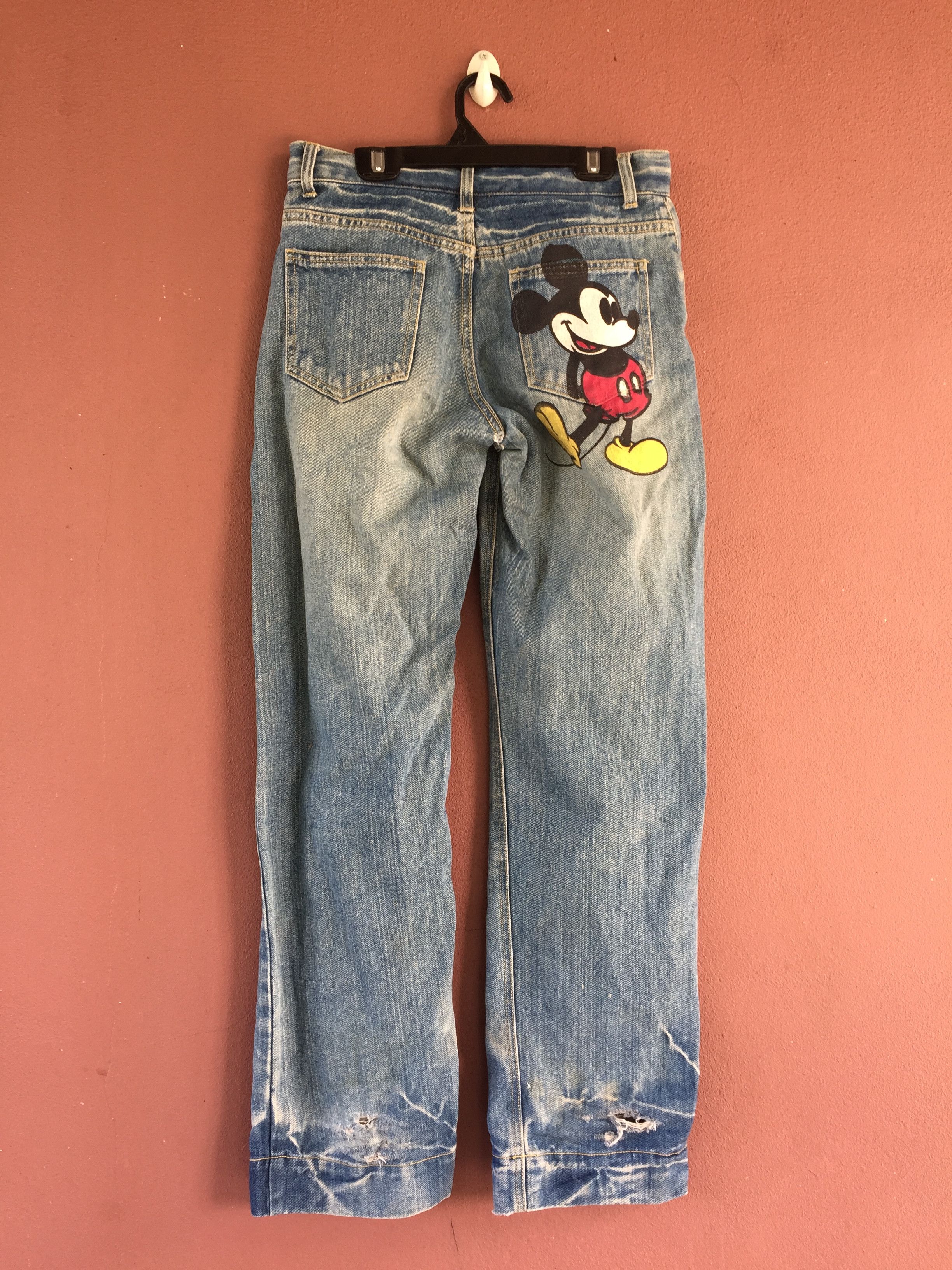 Disney Mickey Mouse Denim Jeans Size M Size US 29 - 1 Thumbnail