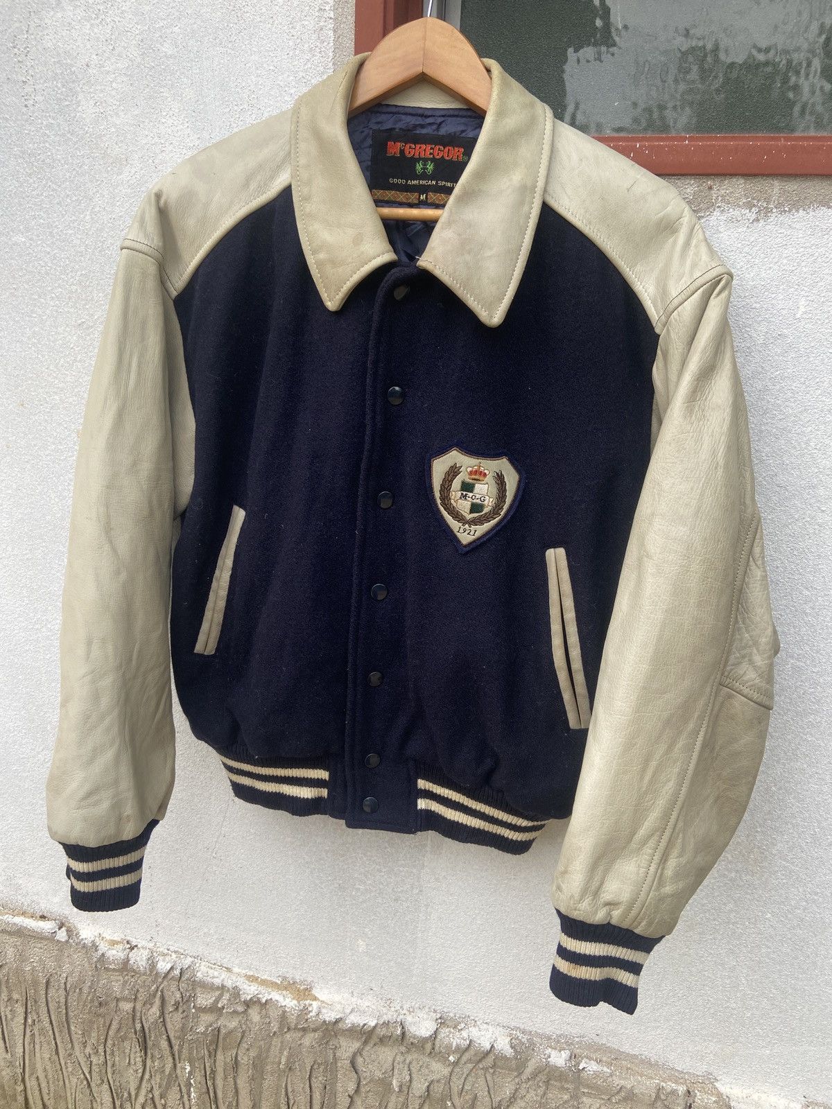 McGregor Vintage McGregor Club Wool Leather Collared Varsity Jacket Size US M / EU 48-50 / 2 - 4 Thumbnail